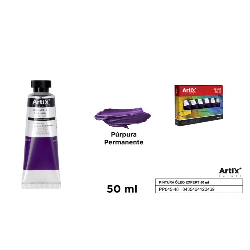 Colore ad Olio Porpora Permanente - tubo 50 ml - Artix - offerte online colori ad olio