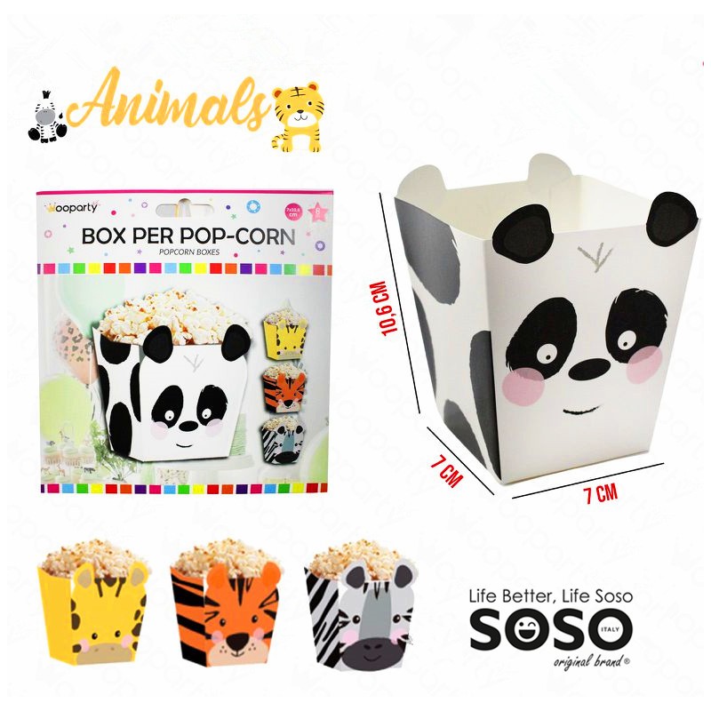 Linea animals box pop in carta corn 4 animali 8pcs ass. 7x7x10.6cm - 1