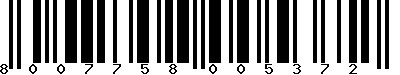EAN-13 : 8007758005372 EAN-13 : 8007758005372