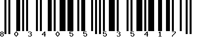 EAN-13 : 8034055535417 EAN-13 : 8034055535417