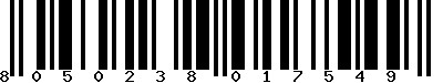 EAN-13 : 8050238017549 EAN-13 : 8050238017549