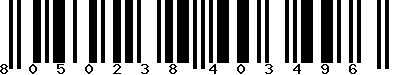EAN-13 : 8050238403496 EAN-13 : 8050238403496