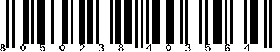 EAN-13 : 8050238403564 EAN-13 : 8050238403564