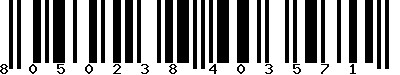 EAN-13 : 8050238403571 EAN-13 : 8050238403571