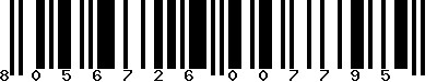 EAN-13 : 8056726007795 EAN-13 : 8056726007795