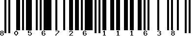 EAN-13 : 8056726111638 EAN-13 : 8056726111638