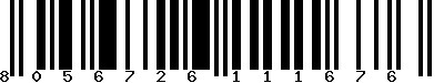 EAN-13 : 8056726111676 EAN-13 : 8056726111676