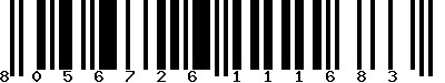 EAN-13 : 8056726111683 EAN-13 : 8056726111683