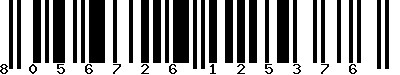EAN-13 : 8056726125376 EAN-13 : 8056726125376