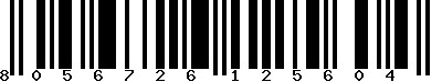 EAN-13 : 8056726125604 EAN-13 : 8056726125604