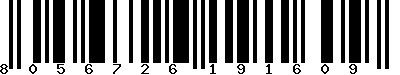 EAN-13 : 8056726191609 EAN-13 : 8056726191609