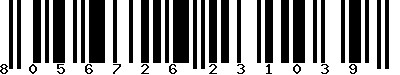 EAN-13 : 8056726231039 EAN-13 : 8056726231039