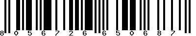 EAN-13 : 8056726650687 EAN-13 : 8056726650687