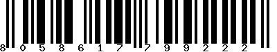 EAN-13 : 8058617799222 EAN-13 : 8058617799222