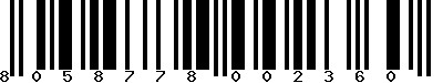 EAN-13 : 8058778002360 EAN-13 : 8058778002360