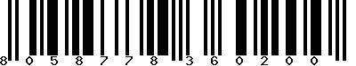 EAN-13 : 8058778360200 EAN-13 : 8058778360200
