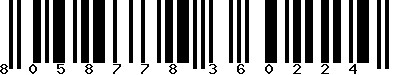 EAN-13 : 8058778360224 EAN-13 : 8058778360224