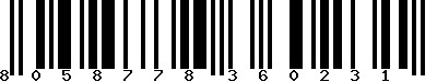 EAN-13 : 8058778360231 EAN-13 : 8058778360231
