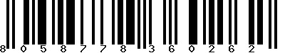 EAN-13 : 8058778360262 EAN-13 : 8058778360262