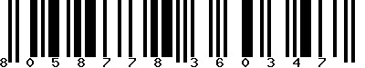 EAN-13 : 8058778360347 EAN-13 : 8058778360347