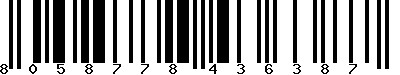 EAN-13 : 8058778436387 EAN-13 : 8058778436387