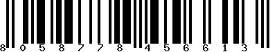 EAN-13 : 8058778456613 EAN-13 : 8058778456613