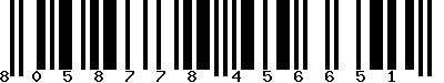 EAN-13 : 8058778456651 EAN-13 : 8058778456651