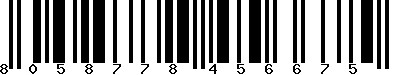 EAN-13 : 8058778456675 EAN-13 : 8058778456675