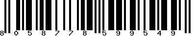 EAN-13 : 8058778599549 EAN-13 : 8058778599549