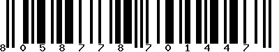 EAN-13 : 8058778701447 EAN-13 : 8058778701447