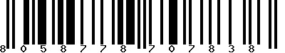 EAN-13 : 8058778707838 EAN-13 : 8058778707838