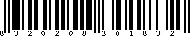 EAN-13 : 8320208301832 EAN-13 : 8320208301832