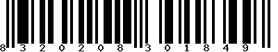 EAN-13 : 8320208301849 EAN-13 : 8320208301849