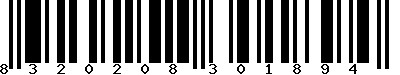 EAN-13 : 8320208301894 EAN-13 : 8320208301894