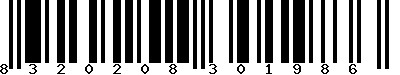 EAN-13 : 8320208301986 EAN-13 : 8320208301986