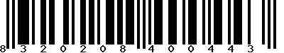 EAN-13 : 8320208400443 EAN-13 : 8320208400443