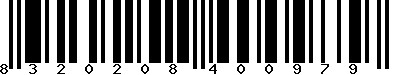 EAN-13 : 8320208400979 EAN-13 : 8320208400979