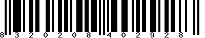 EAN-13 : 8320208402928 EAN-13 : 8320208402928