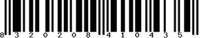 EAN-13 : 8320208410435 EAN-13 : 8320208410435