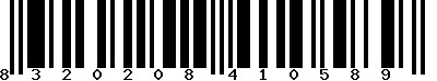 EAN-13 : 8320208410589 EAN-13 : 8320208410589