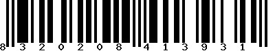 EAN-13 : 8320208413931 EAN-13 : 8320208413931