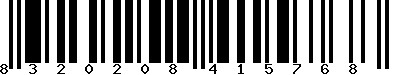 EAN-13 : 8320208415768 EAN-13 : 8320208415768
