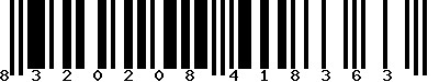 EAN-13 : 8320208418363 EAN-13 : 8320208418363