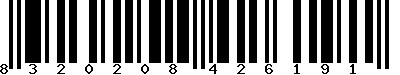 EAN-13 : 8320208426191 EAN-13 : 8320208426191