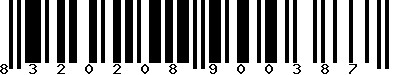 EAN-13 : 8320208900387 EAN-13 : 8320208900387