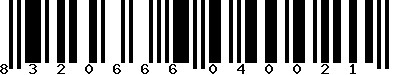 EAN-13 : 8320666040021 EAN-13 : 8320666040021