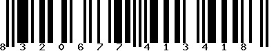 EAN-13 : 8320677413418 EAN-13 : 8320677413418