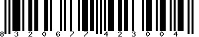 EAN-13 : 8320677423004 EAN-13 : 8320677423004
