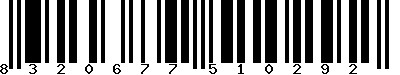 EAN-13 : 8320677510292 EAN-13 : 8320677510292
